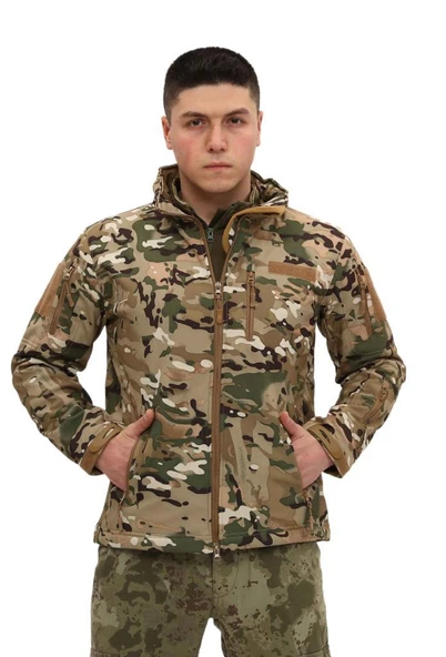 Single Sword Su ve Rüzgar Geçirmez Tactical Softshell Mont - Resim 12