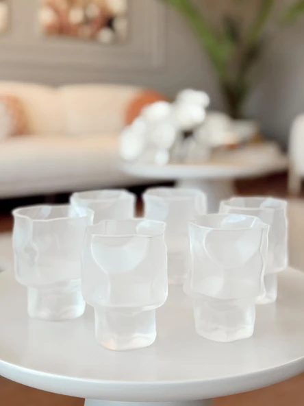 Linanware 6'lı Viski/kokteyl Tasarım Cam/dışı Silikon Kaplı Bardak 200 ml DSG-14 ürün görseli 1
