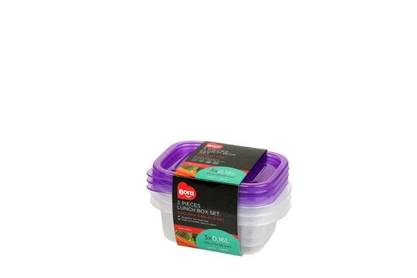 Plastik Saklama Kabı 3'lü Set Mini 160 ml BO540 ürün görseli 1