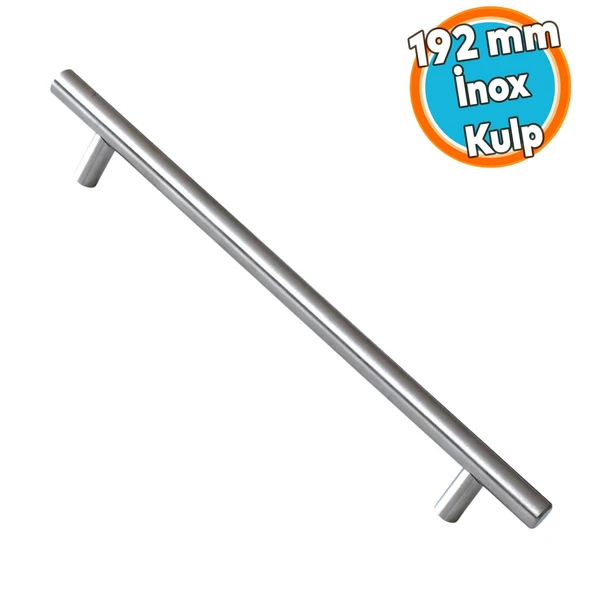 İnox Metal Mobilya Mutfak Çekmece Dolap Dolabı Kapak Kulbu Kulpu Kulpları (192 mm - 19.2 cm) ürün görseli 1
