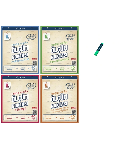 LGS 8. Sınıf Ölçüm Noktası Matematik Fen Türkçe ve İnkılap 4 Kitap ürün görseli 1
