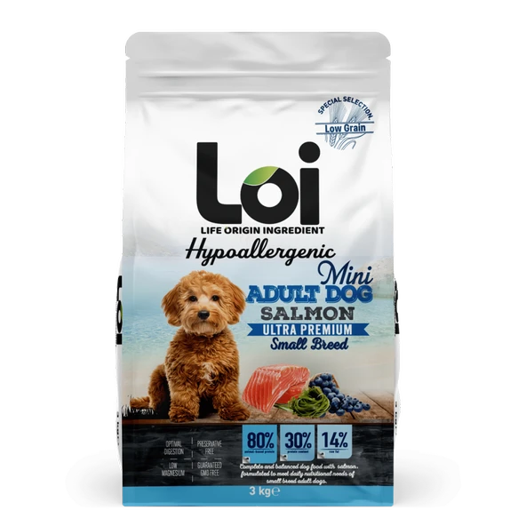 Loi Mini Irk Somonlu Köpek Maması 3 Kg ürün görseli 1