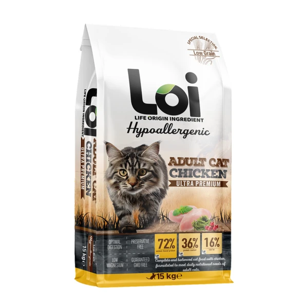 Loi Yetişkin Tavuklu Kedi Maması 15 Kg ürün görseli 1