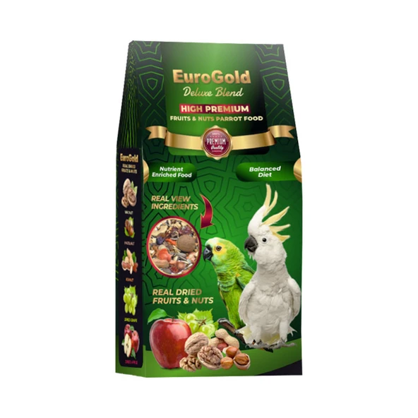 EuroGold Deluxe Papağan Fruits&Nuts 650 Gr 6'lı ürün görseli 1