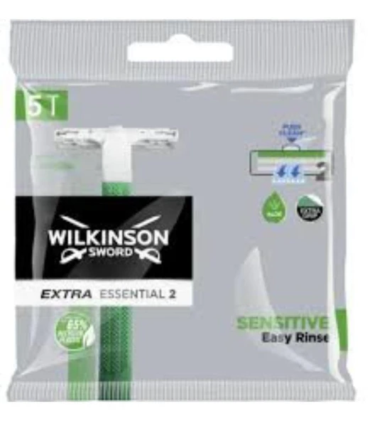 Wilkinson Sword Extra Essential 2 Bıçaklı Erkek Kullan At Tıraş Bıçağı 5 Adet ürün görseli 1