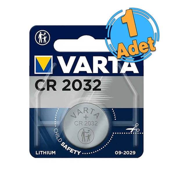 Düğme Para Pili CR2032 Anahtar Saat Oyuncak Elektronik Cihaz 3V 80 mAh Blister Lityum Batarya 1 Adet ürün görseli 1