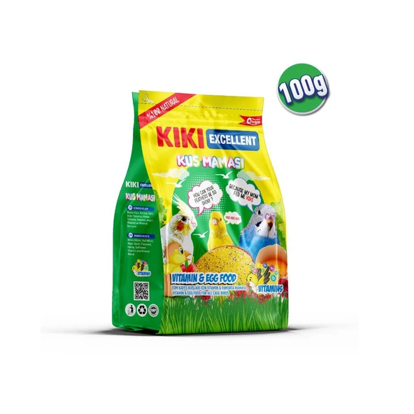 KIKI Excellent Kuş Maması 100 gr. 12 Adet (Kutu) KB323B12 ürün görseli 1