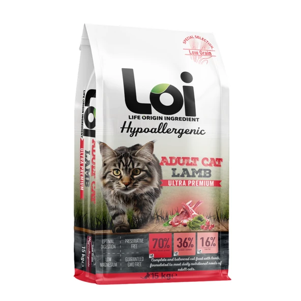 Loi Yetişkin Kuzu Etli Kedi Maması 15 Kg ürün görseli 1