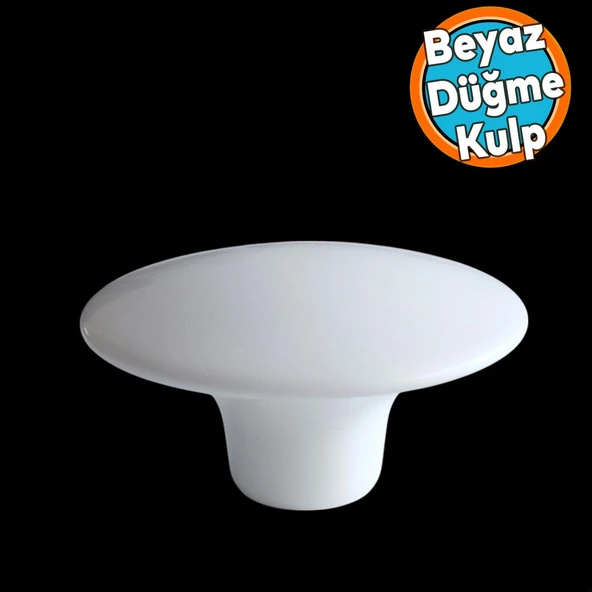 Mobilya Mutfak Dolap Dolabı Çekmece Kulpu Kulbu Plastik Dış Bükey Kulp BEYAZ Renk ürün görseli 1