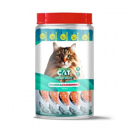 EuroGold Cat Sıvı Kedi Ödülü Somon - Kızılcık 30x15Gr ürün görseli 1