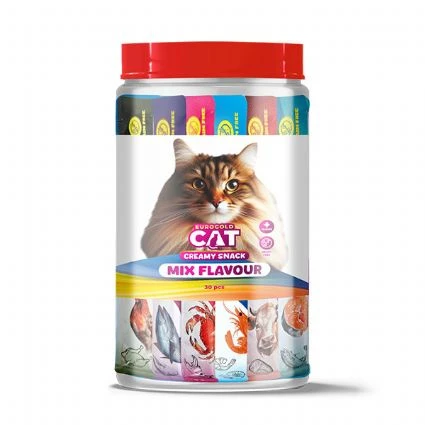 EuroGold Cat Sıvı Kedi Ödülü Karışık 6 Çeşit 30x15Gr ürün görseli 1