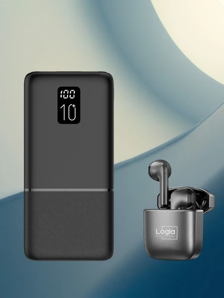 Fırsat Seti P10  Led Ektanlı 10.000 Mah Taşınabilir Powerbank  ve Quantum Bluetooth Kulaklık ürün görseli 1
