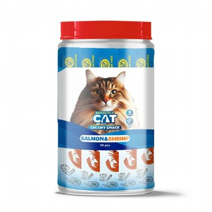 EuroGold Cat Sıvı Kedi Ödülü Somon - Karides 30x15Gr ürün görseli 1