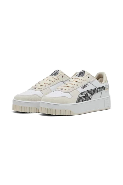 Puma Carina Street Snake Chic 401611 01 Kadın Sneaker Ayakkabı Beyaz Siyah 36-40 ürün görseli 1