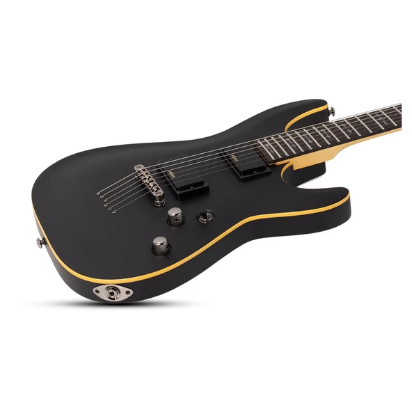 Schecter Demon-6 Elektro Gitar (Aged Black Satin) - Resim 2