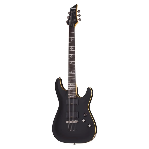 Schecter Demon-6 Elektro Gitar (Aged Black Satin) - Resim 4