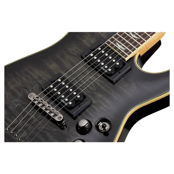 Schecter Omen Extreme 6 Elektro Gitar (See-Thru Black) - Resim 2