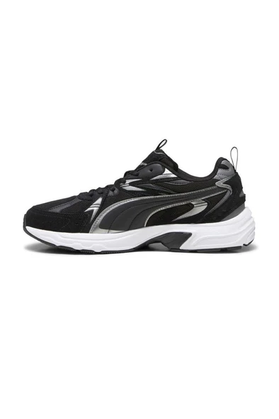 Puma Milenio Tech Suede 393489 01 Kadın Yürüyüş ve Koşu Ayakkabısı Siyah Gümüş 36-40 ürün görseli 1
