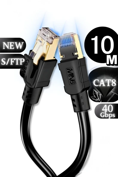 MN6 M110XF Cat8 Kablo/10 METRE/40GBPS-2000MHZ-26 Awg-S/ftp-Cat8 Ethernet Kablosu ürün görseli 1