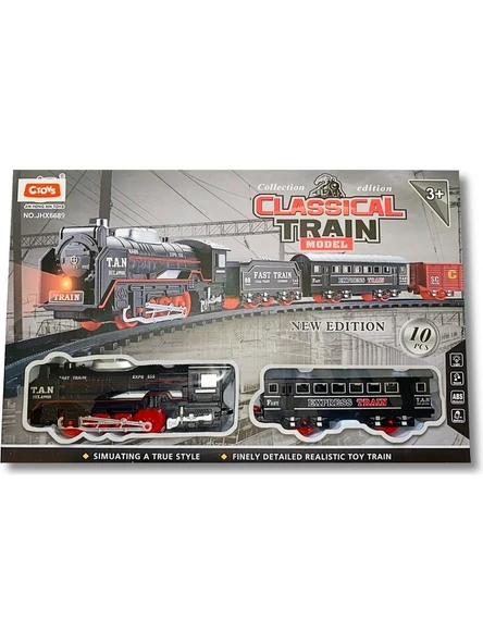 Ctoy-Jhx6689 Işıklı Sesli Tren Seti 10 Parça ürün görseli 1