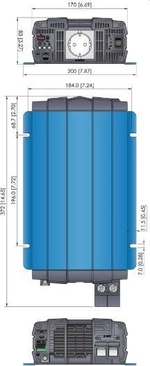 Cotek 24V 1000W Tam Sinüs Inverter - Resim 4
