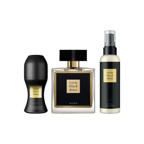 AVON Little Black Dress Kadın Parfüm + Rollon  + Vucud Sprey Set ürün görseli 1