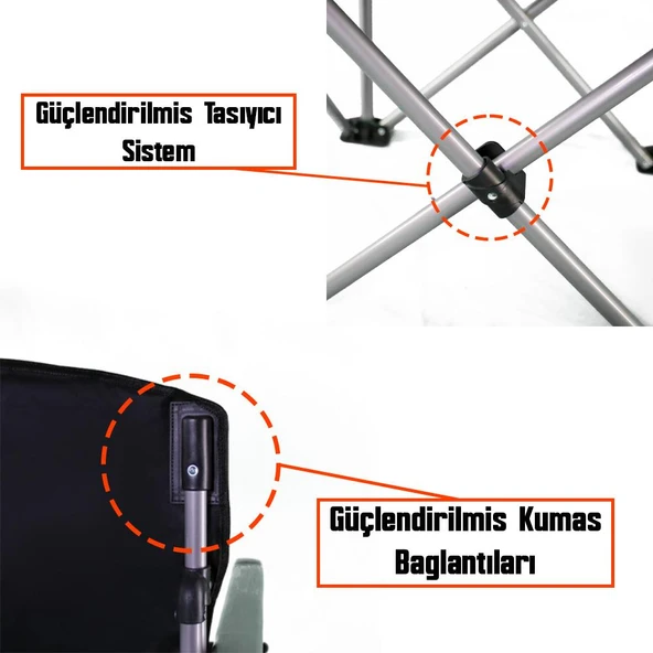 Madfox Journey Katlanır Kamp Sandalyesi - Resim 8