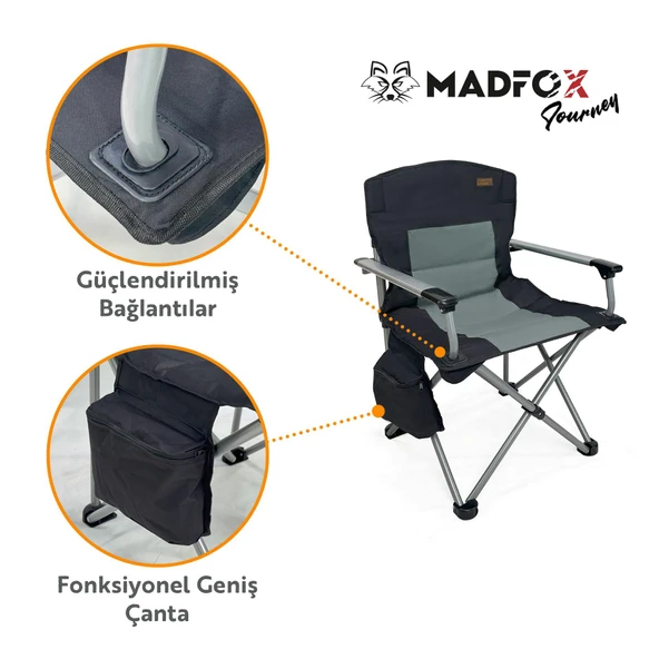 Madfox Journey Katlanır Kamp Sandalyesi - Resim 6