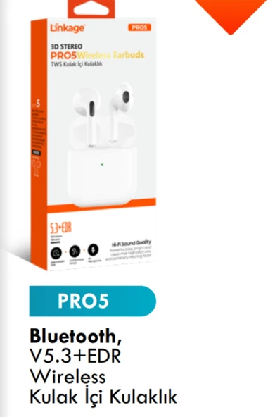 Kulak içi kulaklık wireless v 5.3+EDR ürün görseli 1