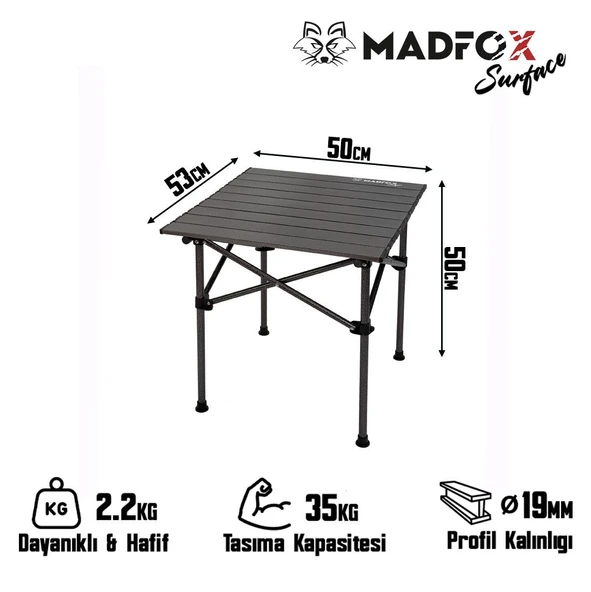 Madfox Surface Küçük Boy Katlanır Kamp Masası - Resim 6