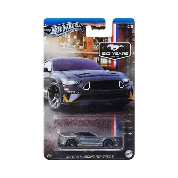Hot Wheels  60. YIL MUSTANG SERİSİ ARABALAR  18 FORD MUSTANG RTR SPEC 5 GRT01 - JBY53 ürün görseli 1