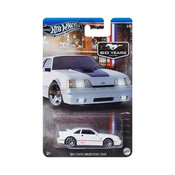 Hot Wheels  60. YIL MUSTANG SERİSİ ARABALAR  84 FORD MUSTANG SVO GRT01 - JBY50 ürün görseli 1