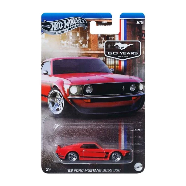 Hot Wheels  60. YIL MUSTANG SERİSİ ARABALAR  69 FORD MUSTANG BOSS 302  GRT01 - JBY51 ürün görseli 1