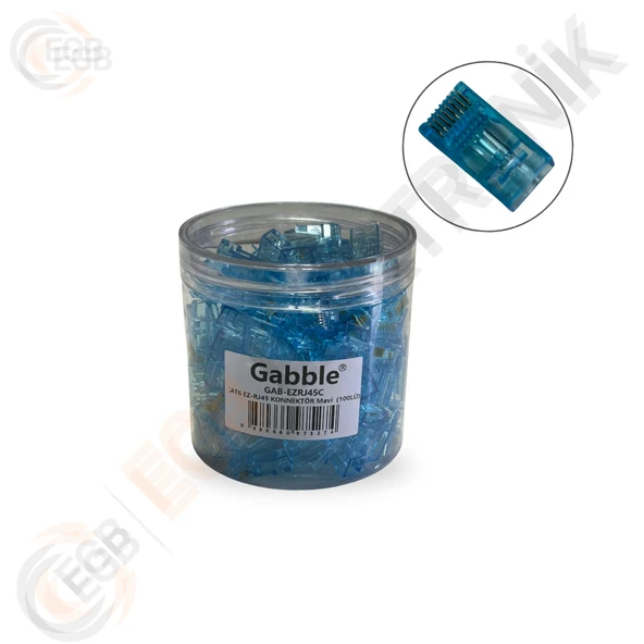 GABBLE GAB-CLR EZRJ45 CAT6 RENKLİ KONNEKTÖR 100LÜ (AVD-10) ürün görseli 1