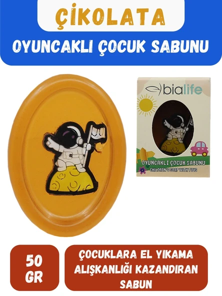 ÇİKOLATA Özlü El Yapımı Oyuncaklı Çocuk Sabunu - Bialife ürün görseli 1