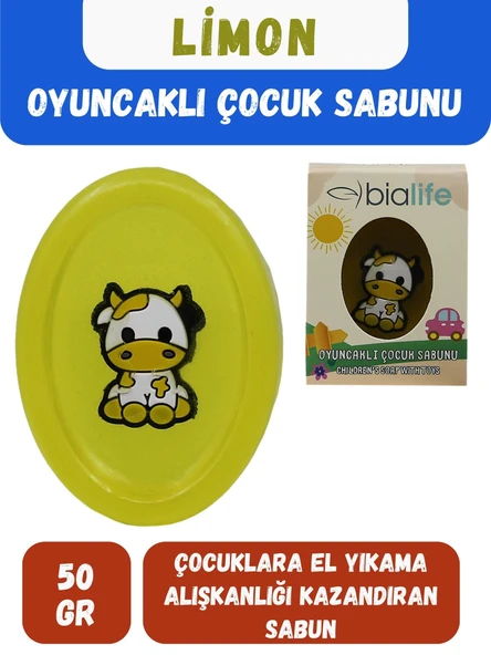LİMON Özlü El Yapımı Oyuncaklı Çocuk Sabunu - Bialife ürün görseli 1