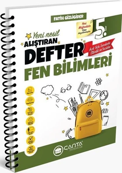 5. Sınıf Fen Bilimleri Okula Yardımcı Alıştıran Defter Çanta Yayınları ürün görseli 1