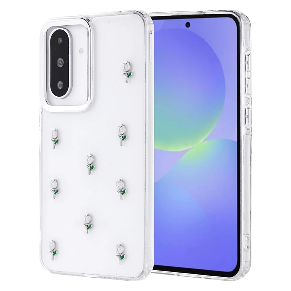 Samsung Galaxy A36 Kılıf Airbag Tasarımlı Simli Şeffaf Kutup Kapak ürün görseli 1