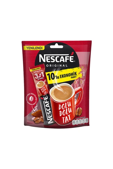 Nestle Nescafe 3'ü 1 Arada (10'lu) x8 Adet ürün görseli 1