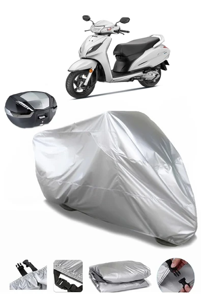 Honda Activa 125 Su  Geçirmez Motosiket Brandası Arka Çanta Uyumlu ürün görseli 1