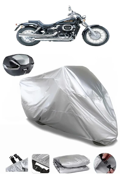 Honda VT 750 Shadow ACE Su  Geçirmez Motosiket Brandası Arka Çanta Uyumlu ürün görseli 1