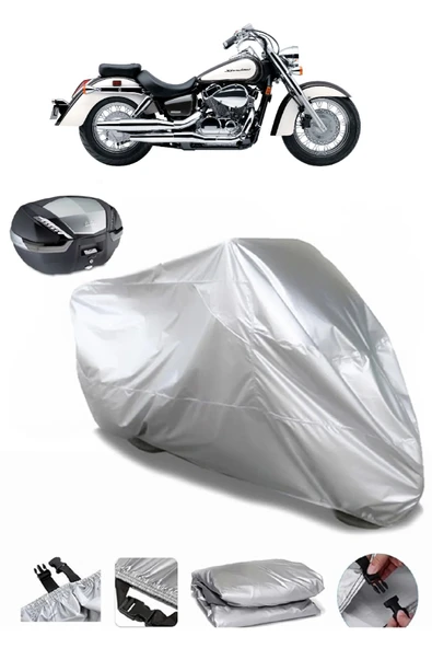 Honda VT 750 C Shadow Su  Geçirmez Motosiket Brandası Arka Çanta Uyumlu ürün görseli 1
