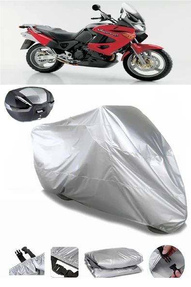 Honda XL 1000V VaraderoSu  Geçirmez Motosiket Brandası Arka Çanta Uyumlu ürün görseli 1