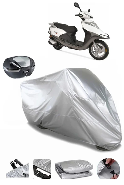Honda Spacy 110 Alpha Su  Geçirmez Motosiket Brandası Arka Çanta Uyumlu ürün görseli 1