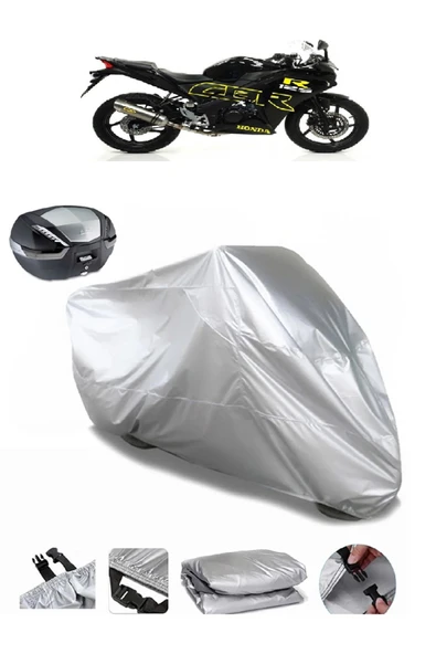 Honda CBR 125 R Su  Geçirmez Motosiket Brandası Arka Çanta Uyumlu ürün görseli 1