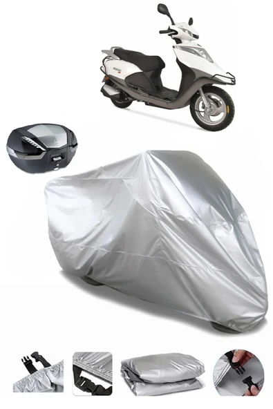 Honda Spacy 125 Su  Geçirmez Motosiket Brandası Arka Çanta Uyumlu ürün görseli 1