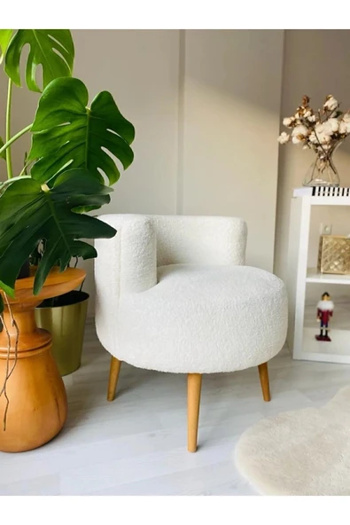 DEKOR MOBİLYACIM MOBİLYA Çay Seti Tekli Koltuk, Berjer (salon, Balkon, Ofis) Kırıkbeyaz ürün görseli 1