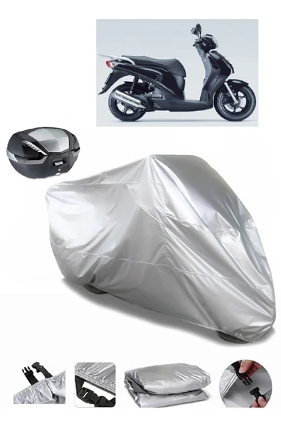 Honda PS 150i Su  Geçirmez Motosiket Brandası Arka Çanta Uyumlu ürün görseli 1