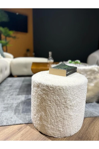 DEKOR MOBİLYACIM DOLCE PUF PELUŞ Kumaş Silindir Dekoratif Pufidik Puf Bench ürün görseli 1