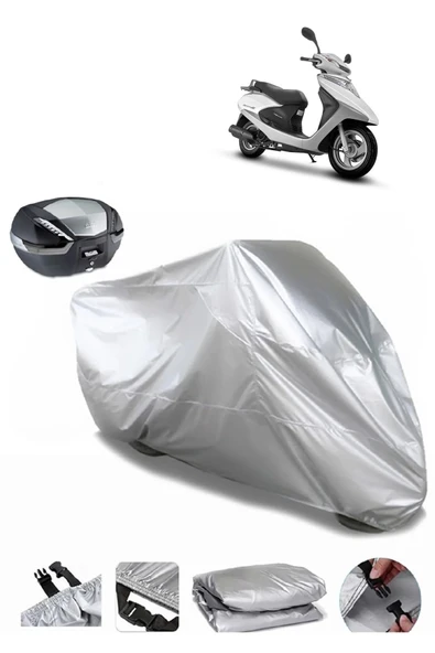 Honda Spacy 110 Su  Geçirmez Motosiket Brandası Arka Çanta Uyumlu ürün görseli 1